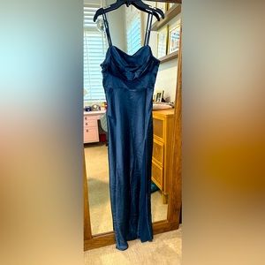 Brand New!! Showpo Blue Satin Slip Dress!